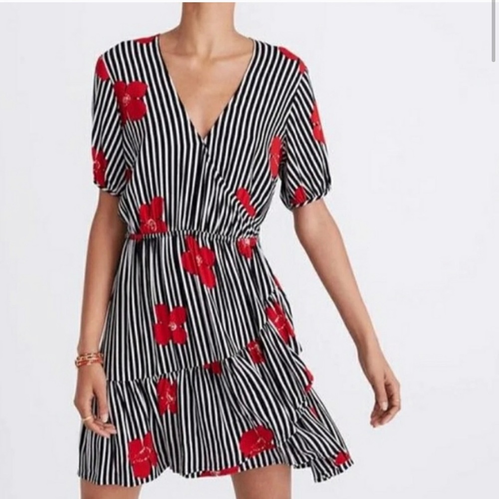 Madewell Bianca Ruffle Wrap Dress - Candied Orchid